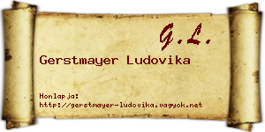 Gerstmayer Ludovika névjegykártya
